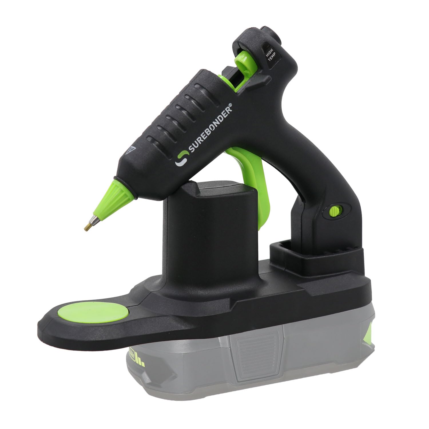 Photo 1 of Surebonder Cordless 18V Ryobi Type Battery Powered High-Temperature Mini Hot Glue Gun - Detail Tip - 20 Watt - Battery and Charger NOT Included