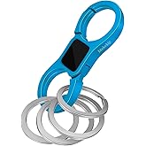 Idakekiy Key Chain Quick Release Spring with 4 Key Rings Heavy Duty Car Keychain Organizer for Men and Women