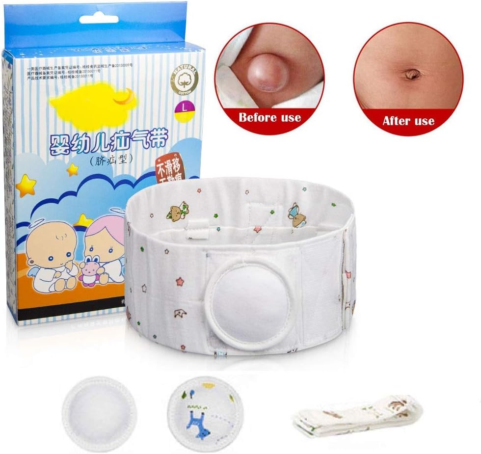 YxnGu Baby Hernia Truss Belt - Umbilical Sticker for Infant Hernia Physiotherapy - Adjustable Hernia Belt Suitable for Children Aged 0-2 (Size : L)
