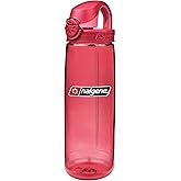 Nalgene On the Fly BPA-Free Water Bottle, Petal w Beet Red, 24 oz