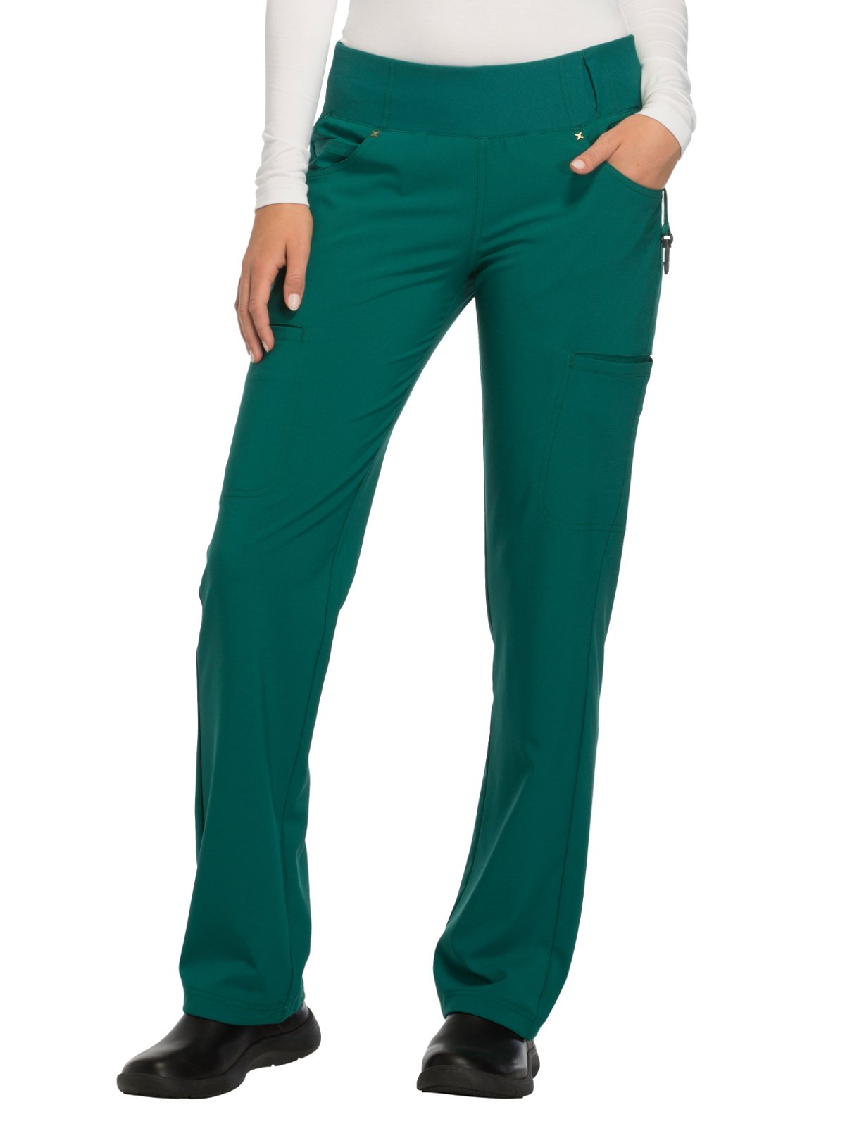 Cherokee iflex Women's Mid Rise Straight Leg PullOn Scrub Pant Women