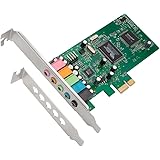QNINE PCIe Sound Card for PC Windows 10, PCI Express Desktop Sound Adapter with Low Profile Bracket, 3D Stereo PCI-e Audio Card, VIA 1723 Chip 32/64 Bit Sound Card for Windows XP / 7/8