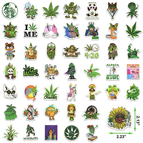 100PCS Green Stickers, Sticker for Water Bottles Laptop Computer Phone Cool Stickers