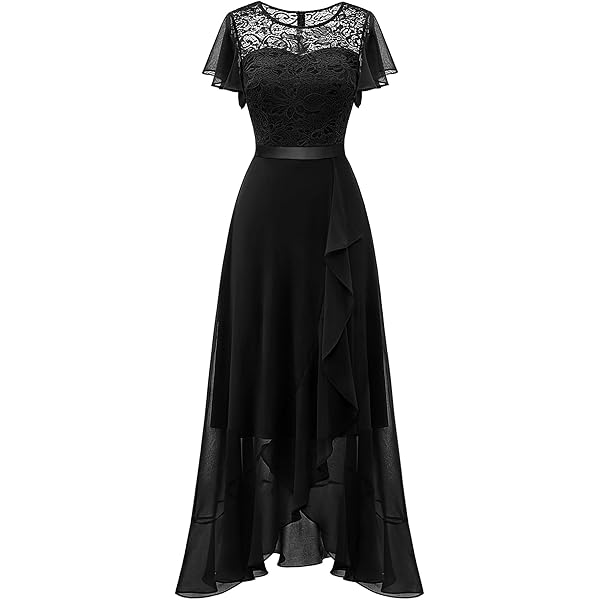 Amazon.com: Miusol Women's V Neck Elegant Lace Ruffle Bridesmaid Maxi Dress  (Small, Green) : Clothing, Shoes & Jewelry
