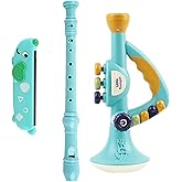 Toddler Musical Instruments Toy, Trumpet, Harmonica, Recorder Flute for Kids Baby, Musical Toys Set for Children Boys Girls Ages 2 3 4 5