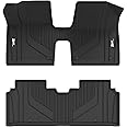3W Floor Mats for Kia EV6 2025 2024 2023 2022 Floor Liner Custom Fit All Weather TPE 3D Car Mats Fit for KIA EV6 1st and 2nd Row,Black