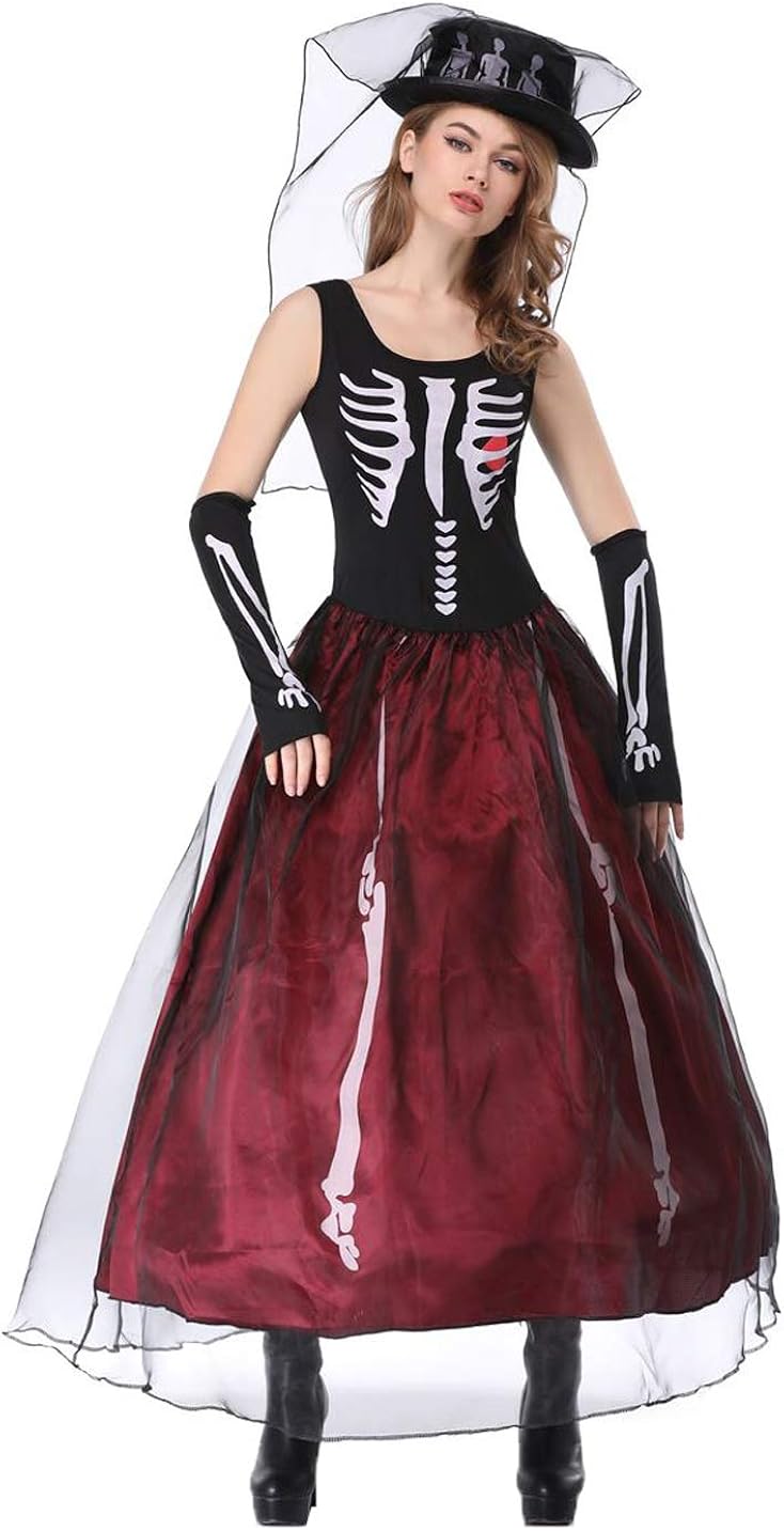 black and red halloween dress