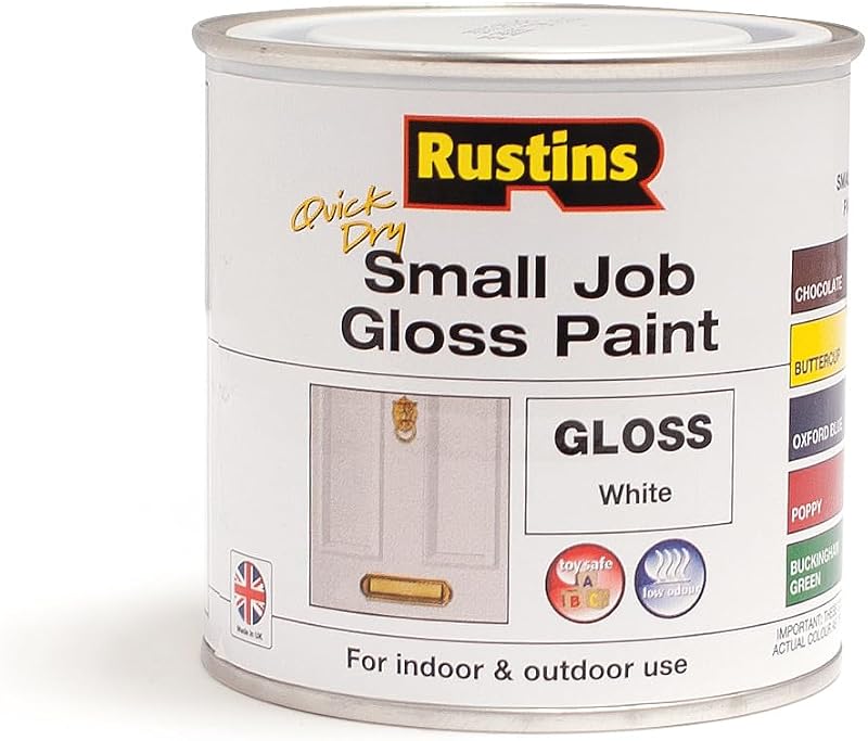 Rustins Small Job Gloss Paint White 250ml
