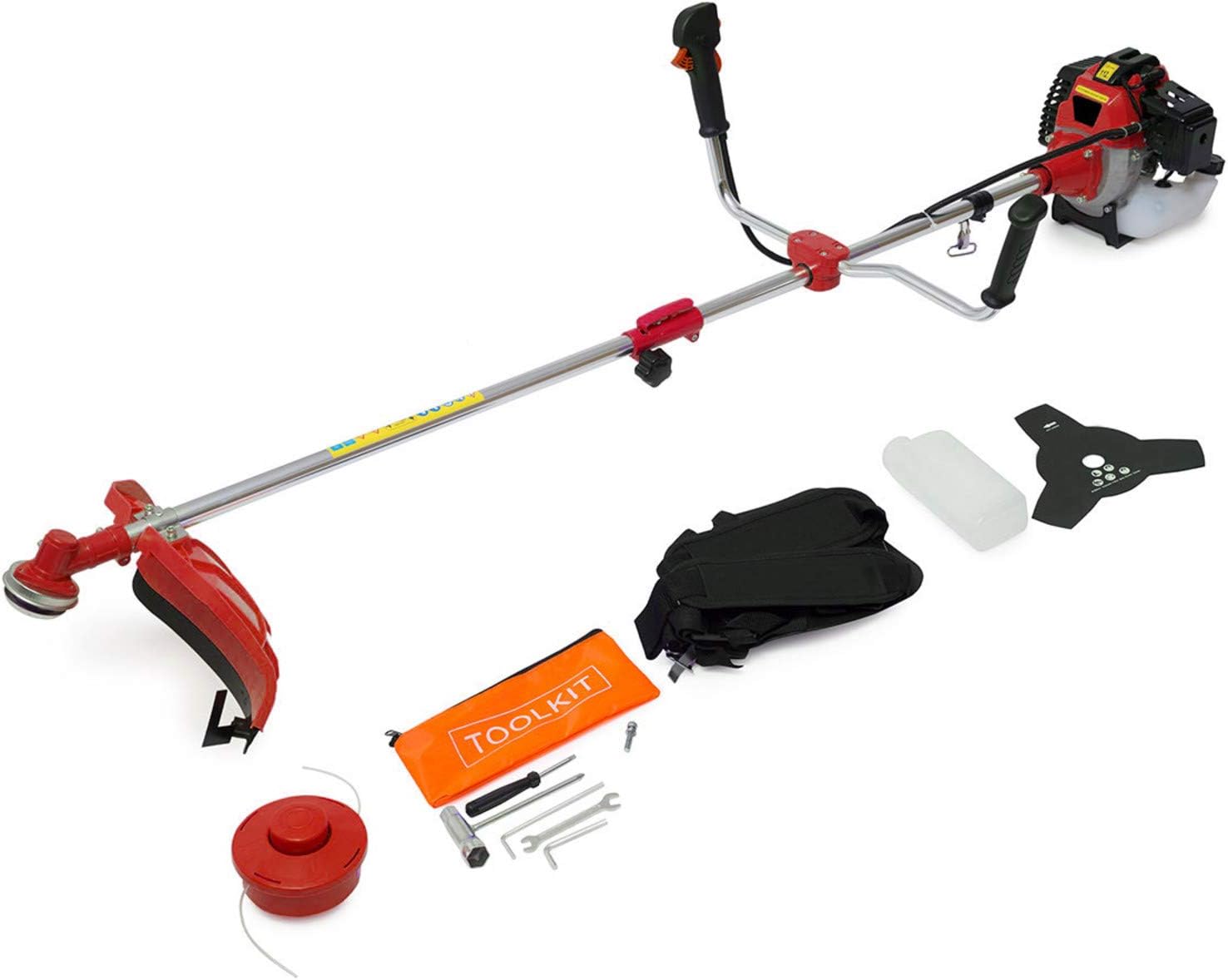 Wolf PowerKing Big Horn 52cc Petrol 2in1 Grass Trimmer Brush Cutter