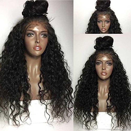 Kerrywigs Loose Curly Brazilian Hair Glueless Full Lace Wigs Baby Hair 150 Density Loose Wavy High Ponytail Human Hair Lace Front Wigs For Blck Women (22inch, Lace Front Wig)