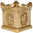 Two Moustaches Small Tulsi Kyara Pot 2 Inches, Brass Tulsi Pot, Brass Tulsi Diya, Tulsi Deepam, Tulasi Kota for Home, Tulsi Planter, Diyas for Home Temple, Pooja Diya, 2 Inches, Pack of 1