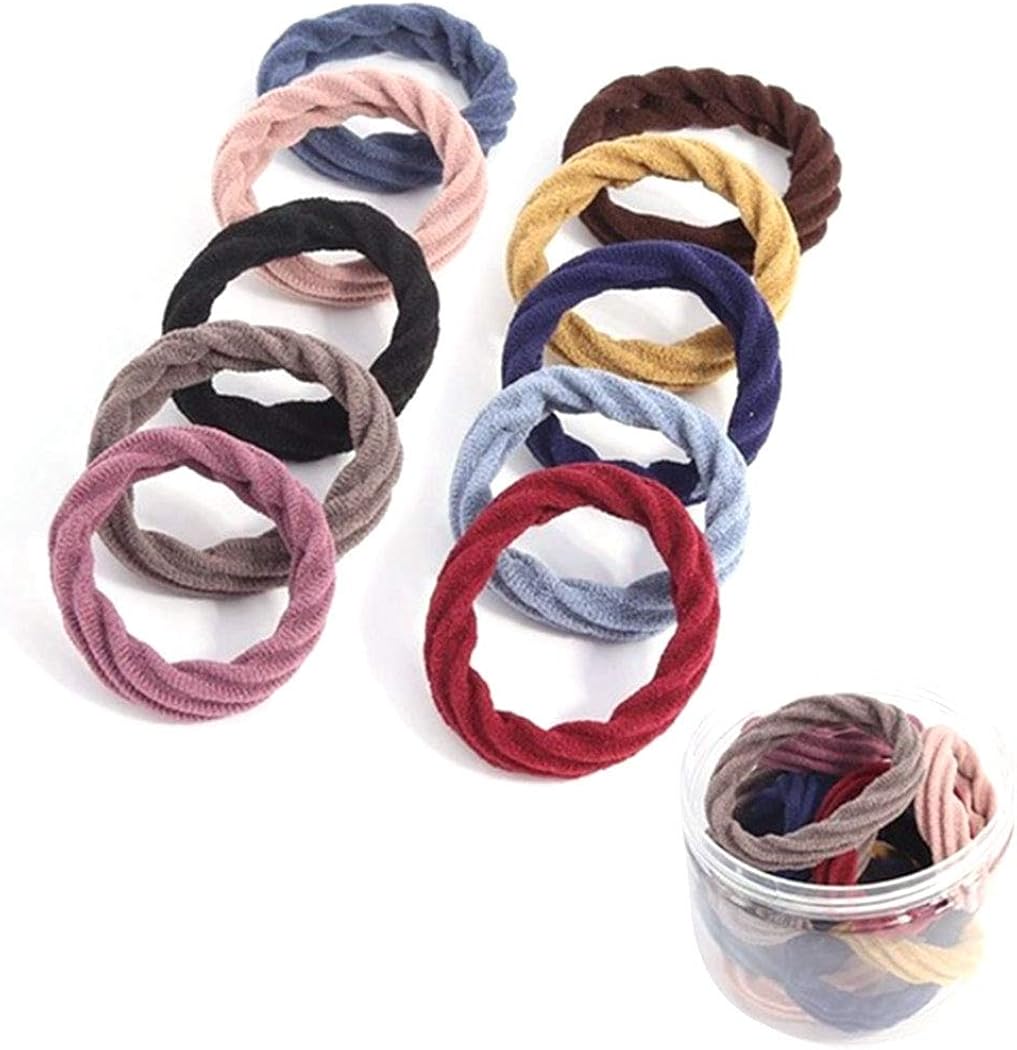 COSYOO 20PCS Women Elastic Hair Tie Seamless Hair Band Stretchy Hair