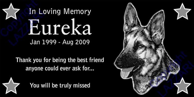 german shepherd memorial stone