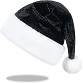 JKSVE Santa Hat,Adults Unisex Velvet Christmas Hat,New Year Festive Party Christmas Supplies