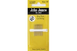 JOHN JAMES Big Eye Quilting Hand Needles-Size 10 12/Pkg