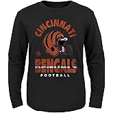NFL Kids Youth 8-20 Officially Licensed Distressed Team Helmet Logo Long Sleeve T-Shirt