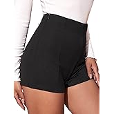 Floerns Women's Casual High Waist Skinny Shorts with Pocket