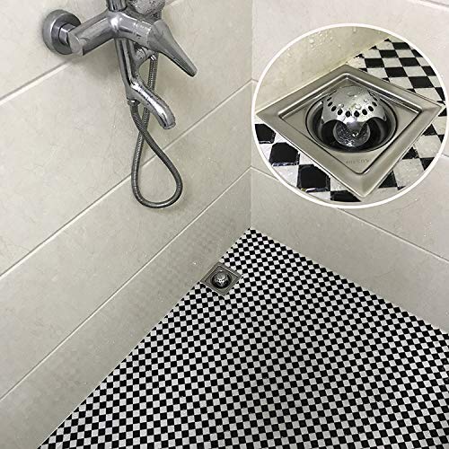 COZY ROOM Drain Protector Drain Hair Catcher Shower with 4 Compatible Rubber Rings (1-Set)