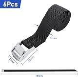LFBEST 6Pcs Ratchet Tie Down Straps 1m x 25mm Heavy Duty 250kg view 2