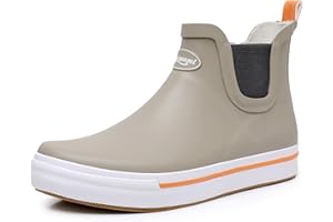 RAINANGEL Rain Boots for Women and Men,Unisex Ankle Rain Shoes Anti-Slipping Rainboots with Comfortable Lightweight Garden Rubber Rain Boot and Outdoor Work Shoes,Waterproof Fishing Deck Boots