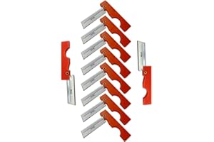 Derma-Safe Folding Utility Razor (10-pack) for Survival & First Aid Kits (Orange)