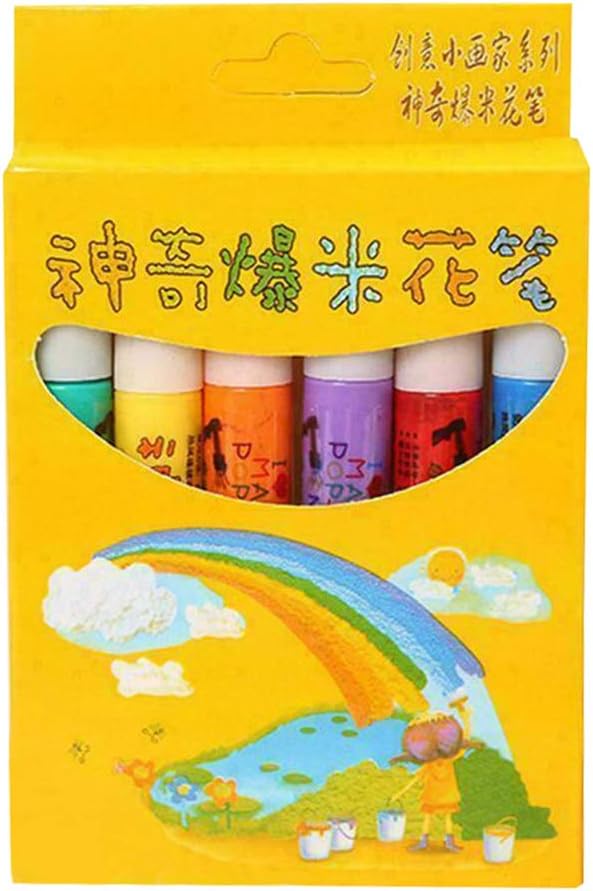 Hvoz Expansion Pen, 6 Pcs Magic Popcorn Pen Puffy 3D Art Safe for Greeting Birthday Cards Children