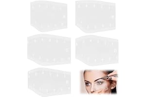 5PCS Eyebrow Stencils Ruler, Eyebrow Mapping Tool Set with Flexible Rulers for Precise Shaping, Reusable Stencils for Makeup 