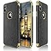 LOHASIC for iPhone X Case, Premium Leather Slim Luxury Soft Back Cover Flexible Full Body Frame Non-Slip Shockproof Case Compatible with iPhone Xs - Black