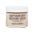 Youth To The People Adaptogen Deep Moisture Cream - Calming + Hydrating Face Cream with Pentapeptide, Rhodiola + Reishi Mushroom - No Mineral Oil - Clean Skincare (2oz)