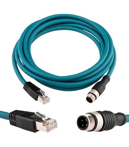 ネット　１２，５ｍ×３ｍ 3.3ft (1m) Industrial M12D/4M to RJ45 Cordsets CAT5E-FTP PVC