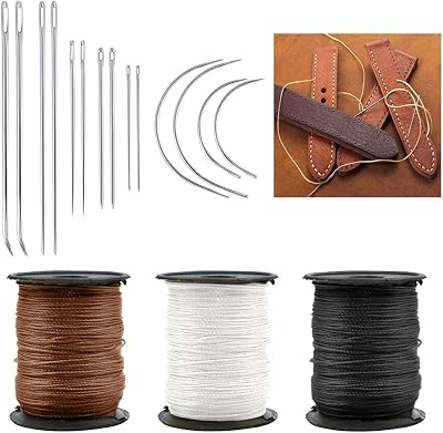 Yontree 17Pcs Upholstery Kit Heavy Duty Nylon Thread & Needles for Canvas