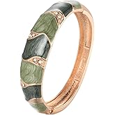 UJOY Colorful Cloisonne Bracelet Jewelry Enamel Handcraft Spring Hinge Birthday Vacation Party Gifts Womens Bangles 55C41