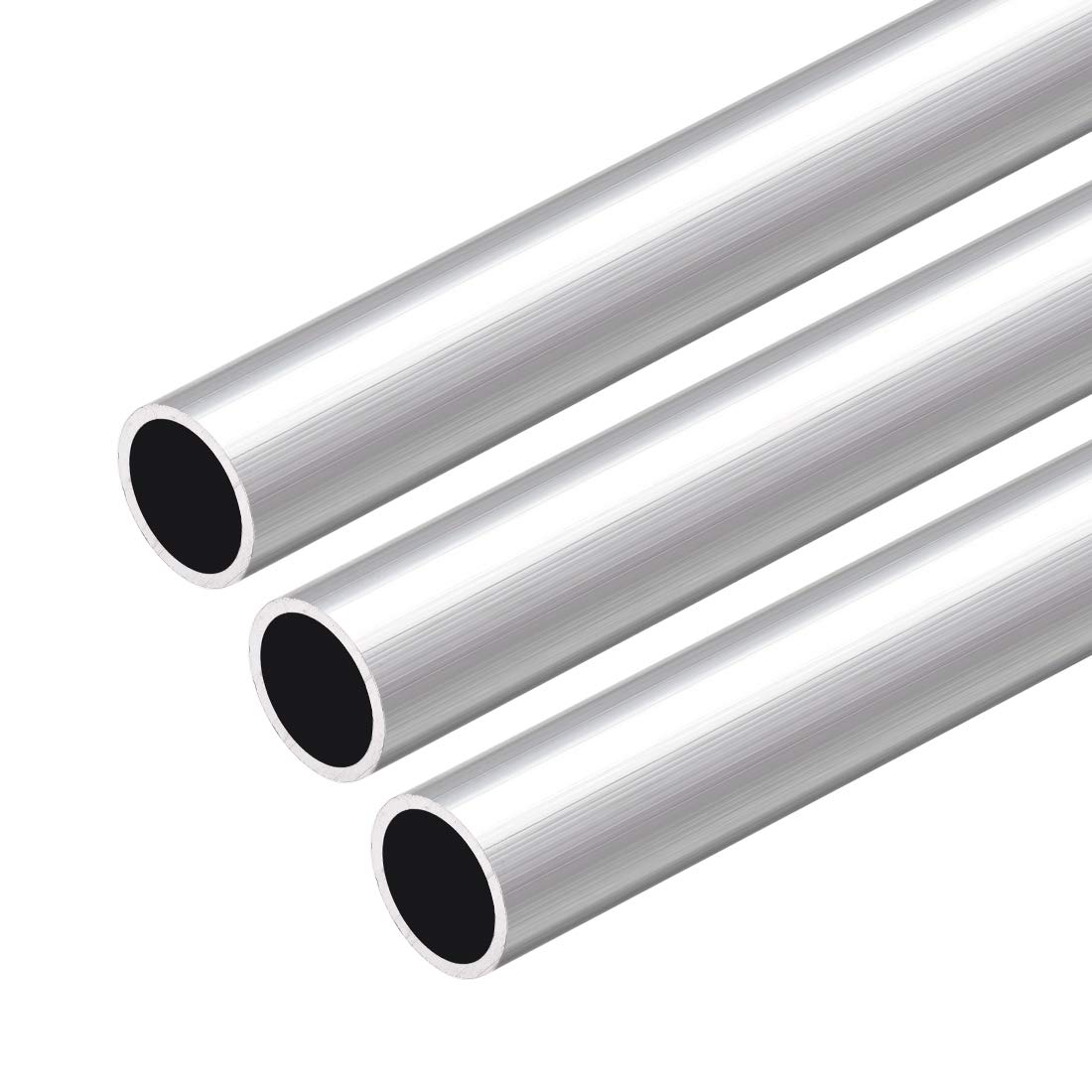 sourcing map 6063 Aluminum Round Tube, 300mm Length 13mm OD 11mm Inner Dia Seamless Aluminum Straight Tubing 3 Pcs