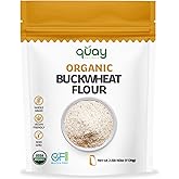 Quay Naturals Organic Buckwheat Flour, 2.5lbs | Gluten-Free, Non-GMO, Vegan | USA Grown, Stone-Ground | Rich Nutty Flavor | Buckwheat Groats