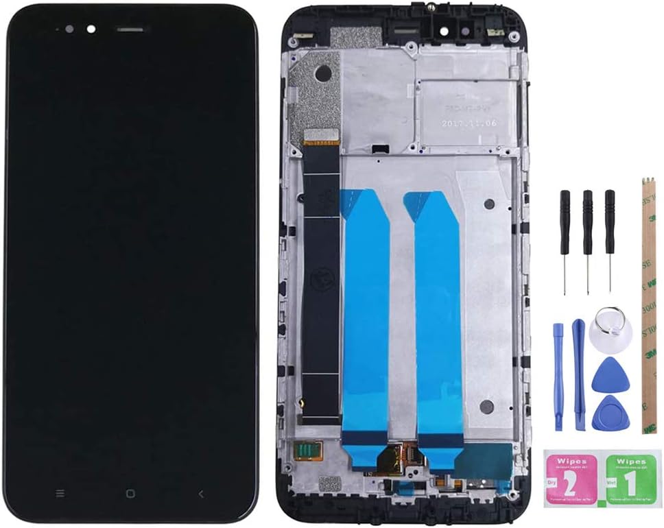 YeeLing LCD Display + Outer Glass Touch Screen Digitizer Full Assembly Replacement for Xiaomi Mi5X / Mi 5X / MiA1 / Mi A1 5.5" Black with Frame