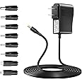 ZOZO 10W 5V 2A AC/DC Adapter Replacement 5Volt 2Amp Power Adapter Cord Charger Multi Tips for Tablet Webcam Router Toys Recorder TV Box USB Hub Bluetooth Speaker and More DC 5V Devices