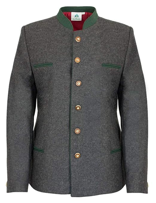 Isar-Trachten Kinder Lodenjanker 75202 - Anthrazit - Jungen Trachten Jacke zur Lederhose