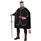 Morph Dark Monarch King Costume for Mens Knight Costume Adult Medieval Knight Halloween Costumes for Men