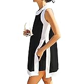 JEIBKOUY Two Piece Sets for Women Summer Outfits Color Block Oversized Side Slit Boho Mini Dress Casual Lounge Shorts Set