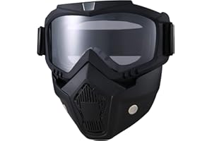 BROYEUR Paintball Mask Anti Fog, Full Face Tactical Mask Goggles Detachable for Motorcycle Cycling Skiing Halloween CS Game Cosplay