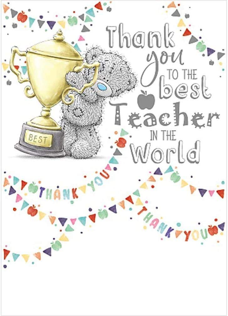 Me To You Bear Thank You Best Teacher Card