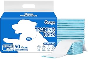 COCOYO Best Value 22"x22" Dog Training Pads 50 Count | Dog Pee Pads | Super Absorbent Puppy Pads,White