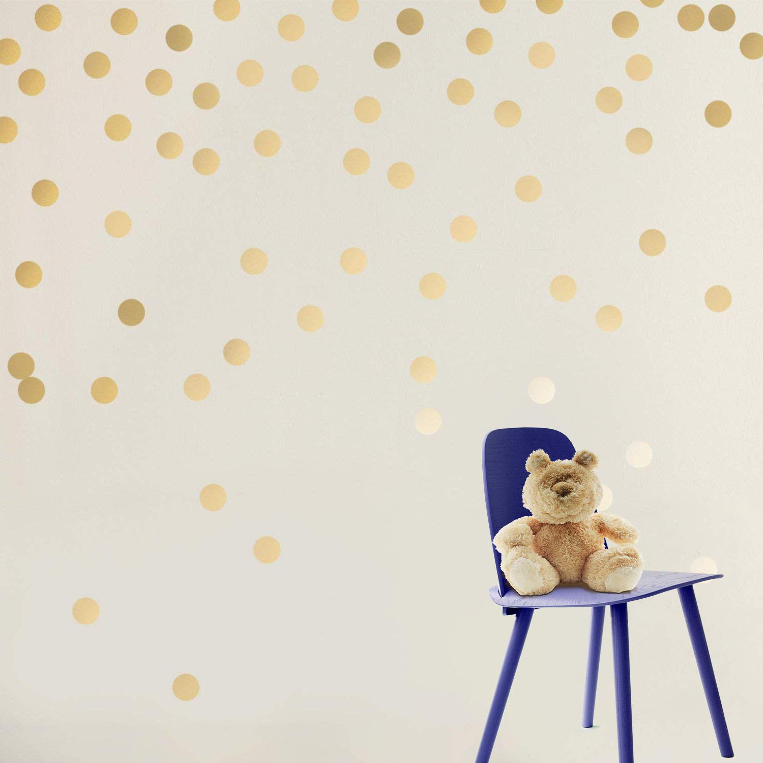 Safe On Walls Paint Metallic Vinyl Polka Dot Decor Round Circle Art Glitter Stickers Best Choice For Baby Room Nursery Kindergarten And Bedro Leoter Rose Gold Dots Wall Stickers 2 0inch X 300 Decals Tools Home