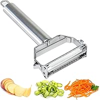 Boxgear Stainless Steel Dual Blade Vegetable Peeler - Commercial Grade Julienne Cutter, Slicer, Shredder, Scraper - Fruit, Po