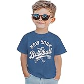 MODNTOGA Toddler Boy Girl Baseball Shirts Kids Ballgame T-Shirt Baseball Batting Graphic Tops Short Sleeve Sport Fans Tees
