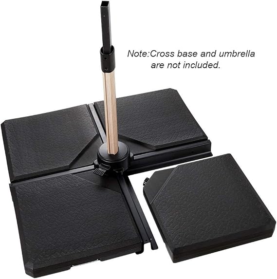 Amazon Com Papajet Cantilever Offset Umbrella Base Plate Set 4 Piece Sand Water Filled Square Patio Umbrella Stand Heavy Duty Weights 212lbs Pack Of 4 Garden Outdoor