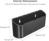 Suptek Remote Control Holder Wall Mount for 3-4 Remotes, Black view 3