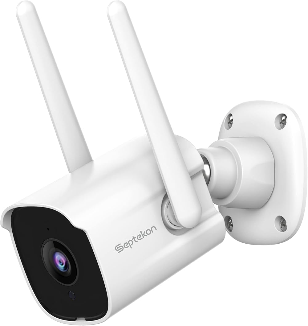Septekon 2K Outdoor Security Camera WiFi IP66 Night Vision AI Motion 2-Way Audio