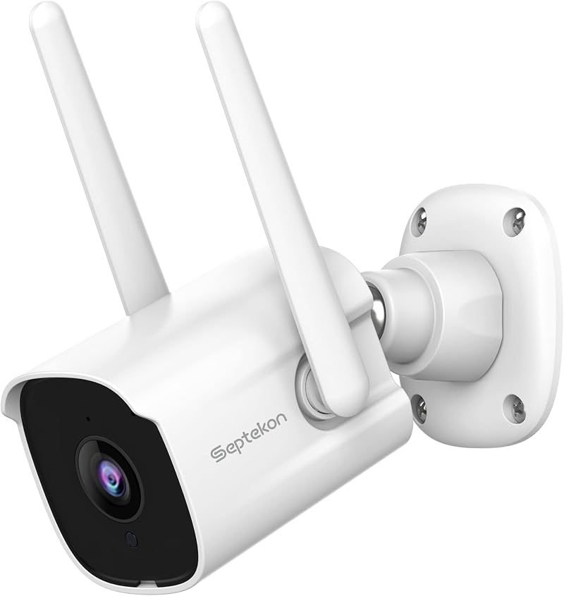 Septekon 2K Outdoor Security Camera WiFi IP66 Night Vision AI Motion 2-Way Audio