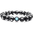 Salesone Black Panther Wakanda Forever KIMOYO Acrylic Blue Bead Small Bracelet - Officially Licensed Marvel Studios Wakanda King T'Challa 20 Beads w/Glass Dome Bracelet (BKPR2KMYBR03)